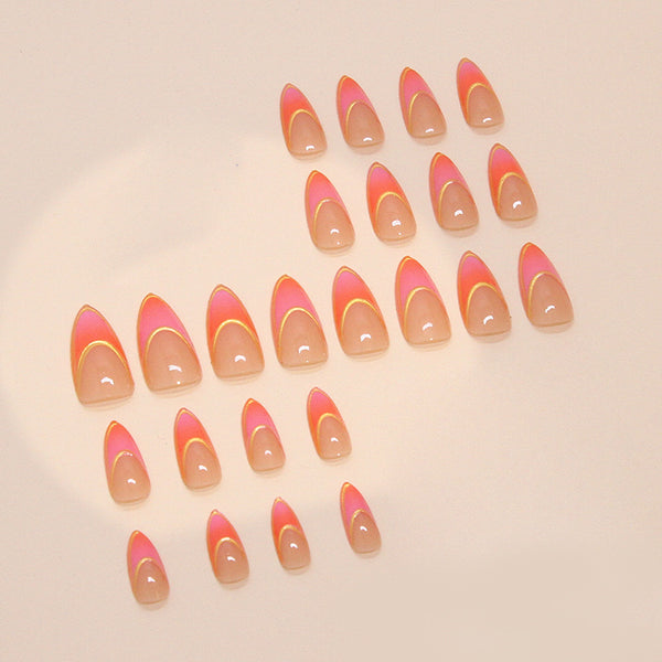 12 Sizes-24 Pcs Press On Nails W1649