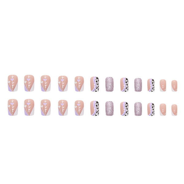 12 Sizes-24 Pcs Press On Nails W614