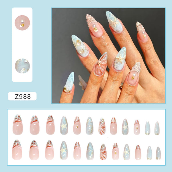 12 Sizes-24 Pcs Press On Nails Z988