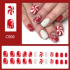 12 Sizes-24 Pcs Press On Nails C666