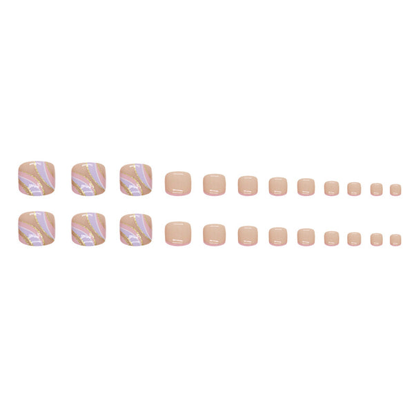 12 Sizes-24 Pcs Press On Nails F112