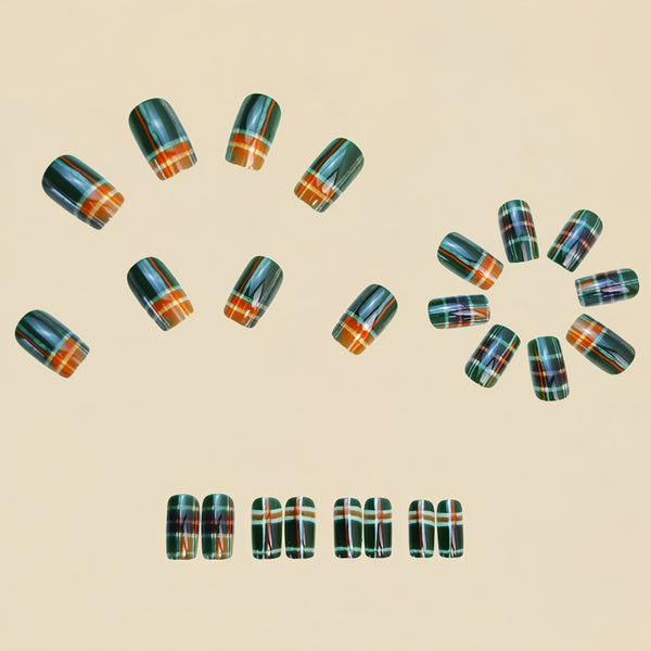 12 Sizes-24 Pcs Press On Nails Y1211