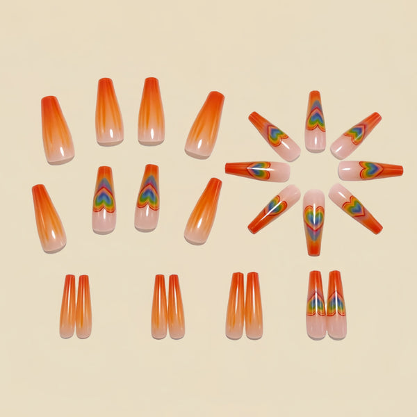 12 Sizes-24 Pcs Press On Nails Y1568