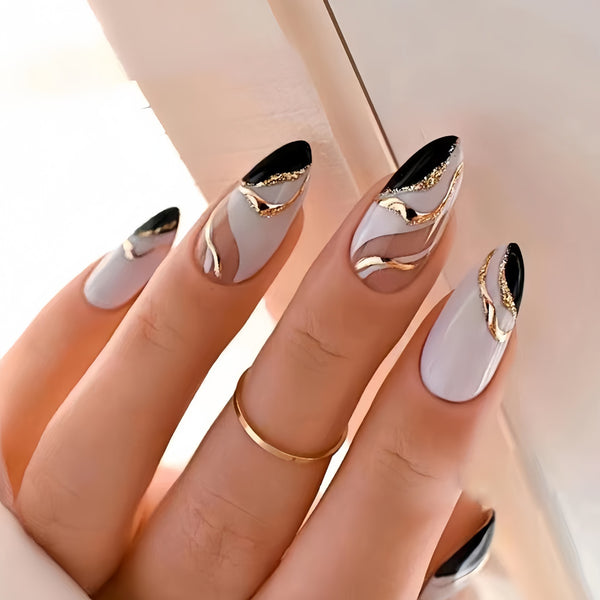 12 Sizes-24 Pcs Press On Nails Y103