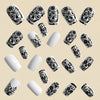 12 Sizes-24 Pcs Press On Nails Y1171