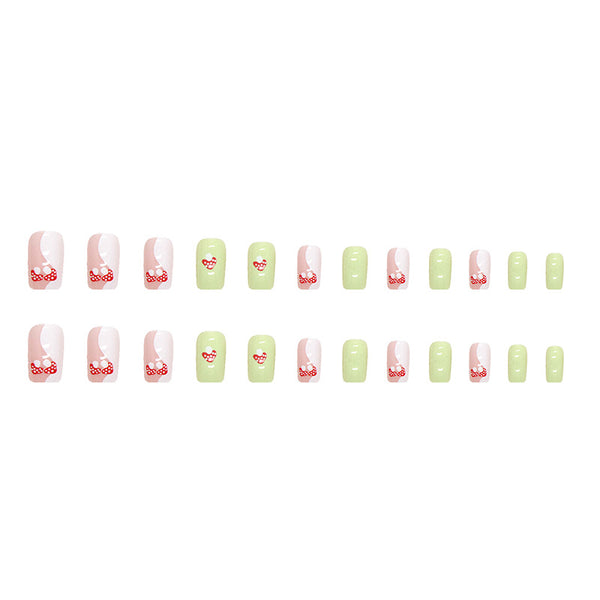 12 Sizes-24 Pcs Press On Nails W438