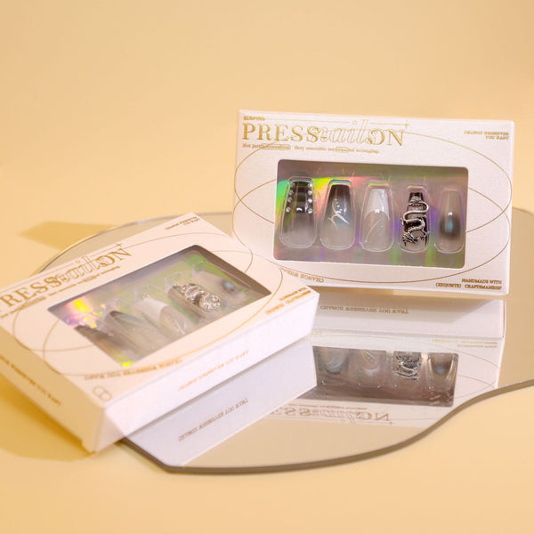12 Sizes-24 Pcs Press On Nails GN016