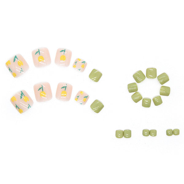 12 Sizes-24 Pcs Press On Nails F034