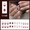 12 Sizes-24 Pcs Press On Nails C1368