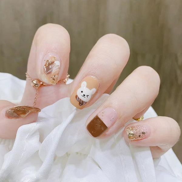 12 Sizes-24 Pcs Press On Nails R715