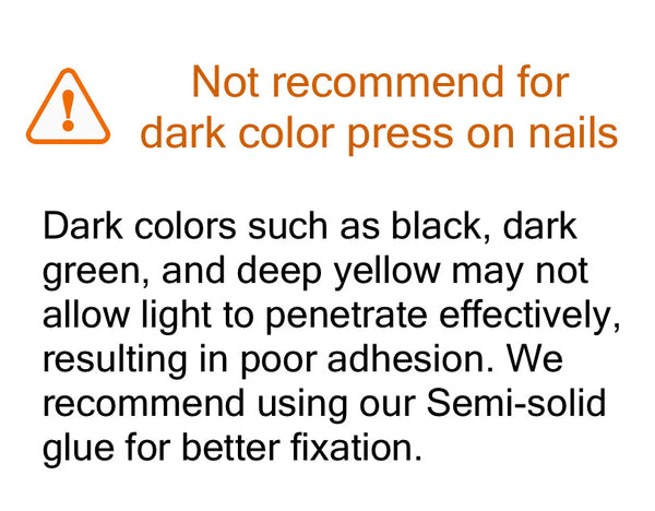 30g Toothpaste Solid Nail Glue Need Light Cured(Not recommend for dark color)for press on nails