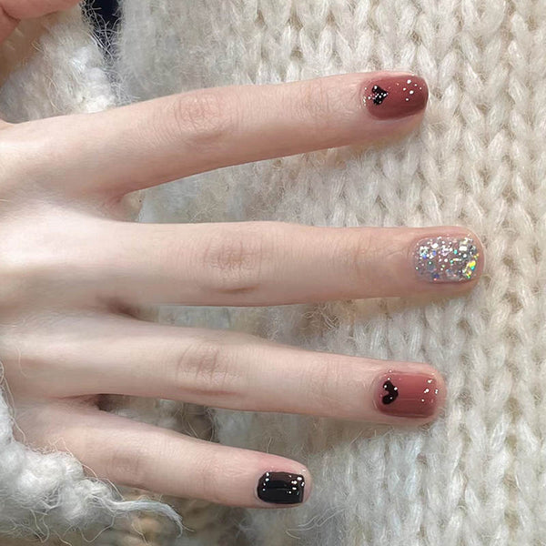 12 Sizes-24 PcsPress On Nails R801