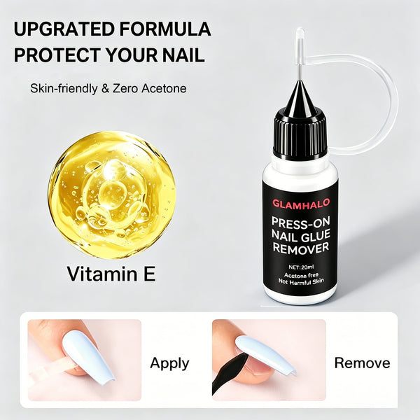 Nail Glue Remover 20ml – Gentle, Acetone-Free, No Nail Damage