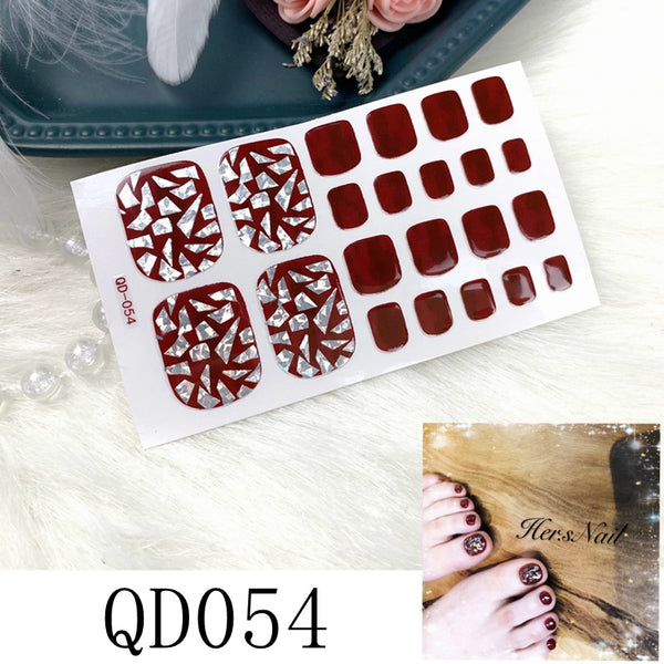 12 Sizes-24 Pcs Press On Nails 1QD041