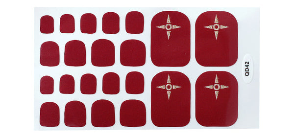 12 Sizes-24 Pcs Press On Nails 1QD041