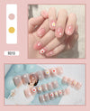 12 Sizes-24 Pcs Press On Nails R001