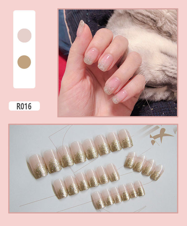 12 Sizes-24 Pcs Press On Nails R001