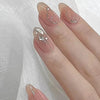 Almond Medium Oval Pink Press on Nails