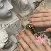 12 Sizes-24 Pcs Press On Nails jp735-laser-ombre