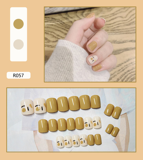 12 Sizes-24 Pcs Press On Nails R041