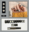 12 Sizes-24 Pcs Press On Nails R041
