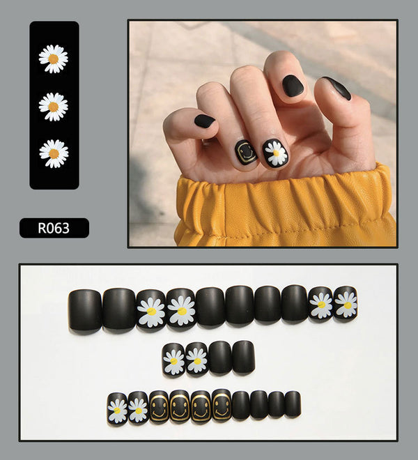 12 Sizes-24 Pcs Press On Nails R041