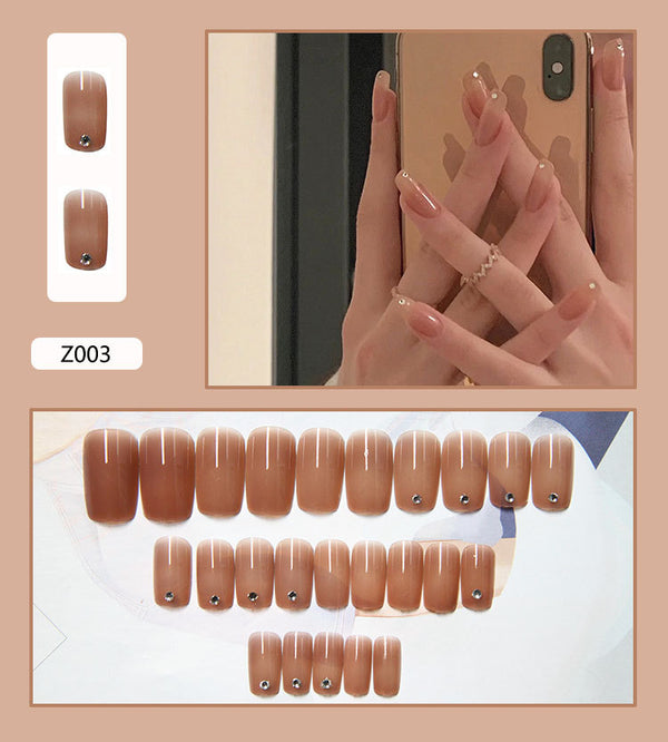 12 Sizes-24 Pcs Press On Nails Z001