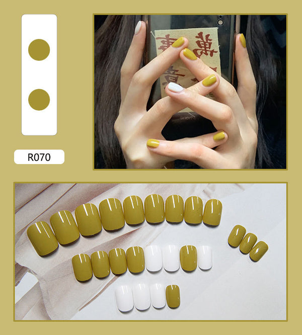 12 Sizes-24 Pcs Press On Nails R041