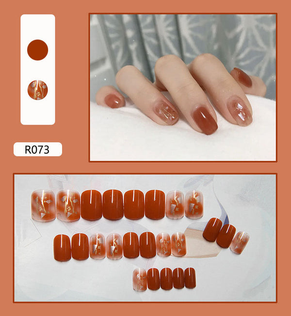 12 Sizes-24 Pcs Press On Nails R041