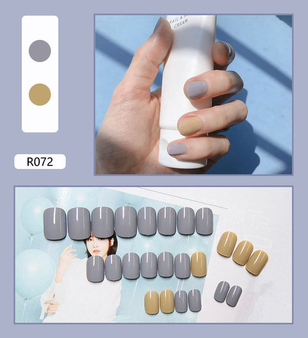 12 Sizes-24 Pcs Press On Nails R041