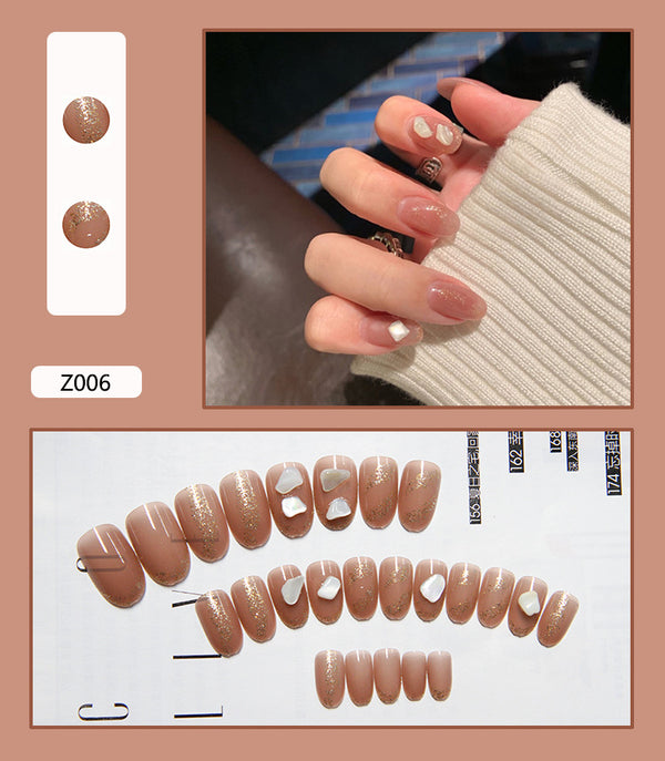 12 Sizes-24 Pcs Press On Nails Z006