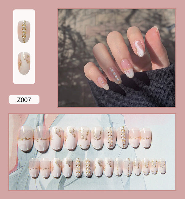 12 Sizes-24 Pcs Press On Nails Z001