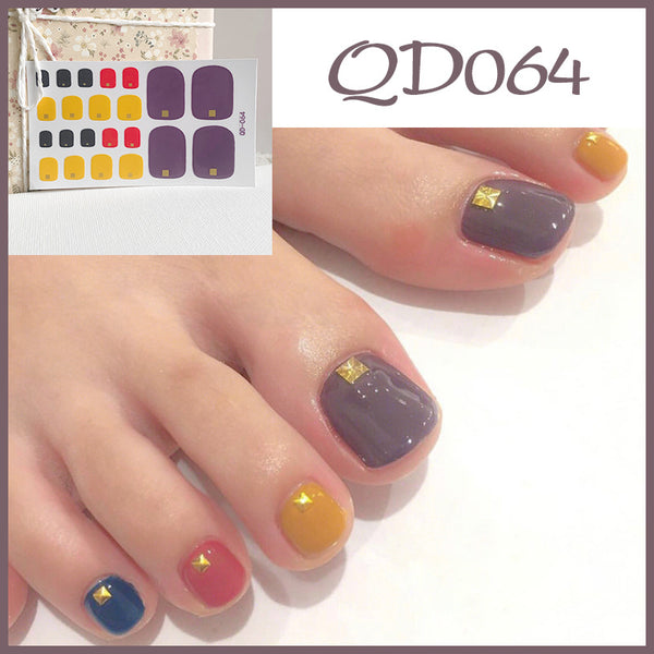 12 Sizes-24 Pcs Press On Nails QD62