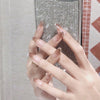 12 Sizes-24 Pcs Press On Nails glue-version