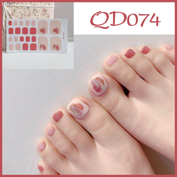 12 Sizes-24 Pcs Press On Nails QD62