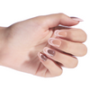 Almond French Glossy Medium Oval Press on Nails