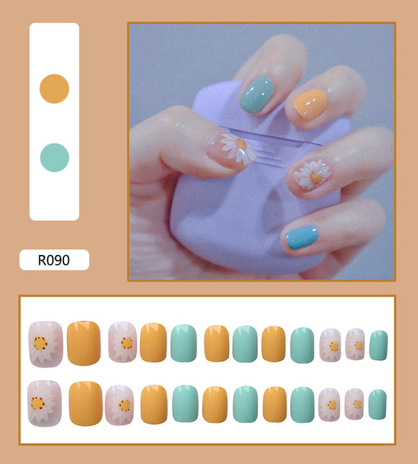 12 Sizes-24 Pcs Press On Nails R081