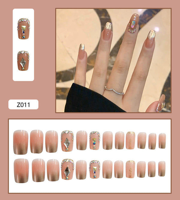 12 Sizes-24 Pcs Press On Nails Z001