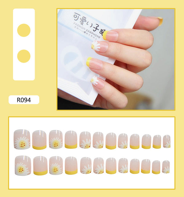 12 Sizes-24 Pcs Press On Nails R081