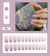 12 Sizes-24 Pcs Press On Nails R081