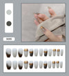 12 Sizes-24 Pcs Press On Nails R099