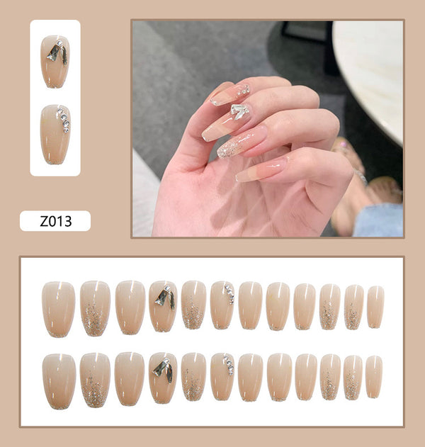 12 Sizes-24 Pcs Press On Nails Z001
