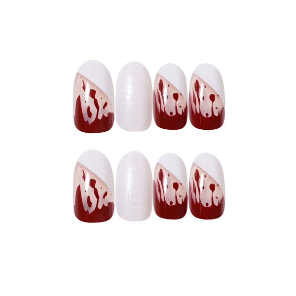12 Sizes-24 Pcs Press On Nails JP844