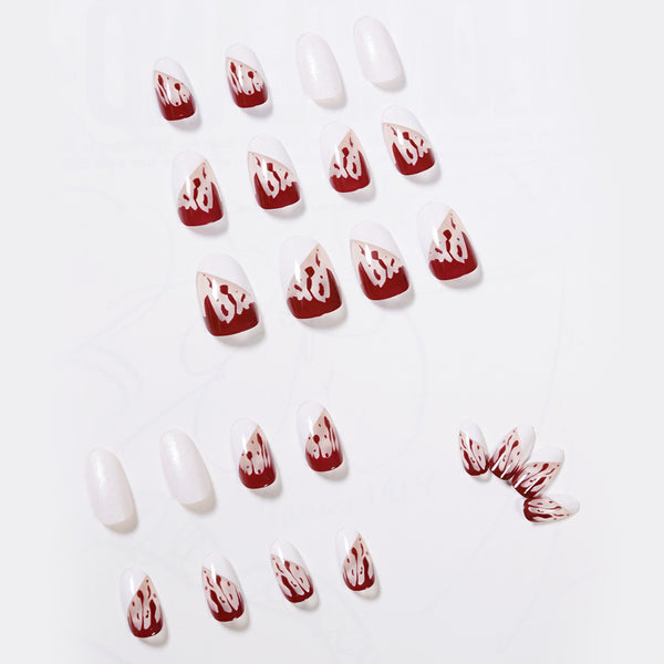 12 Sizes-24 Pcs Press On Nails JP844