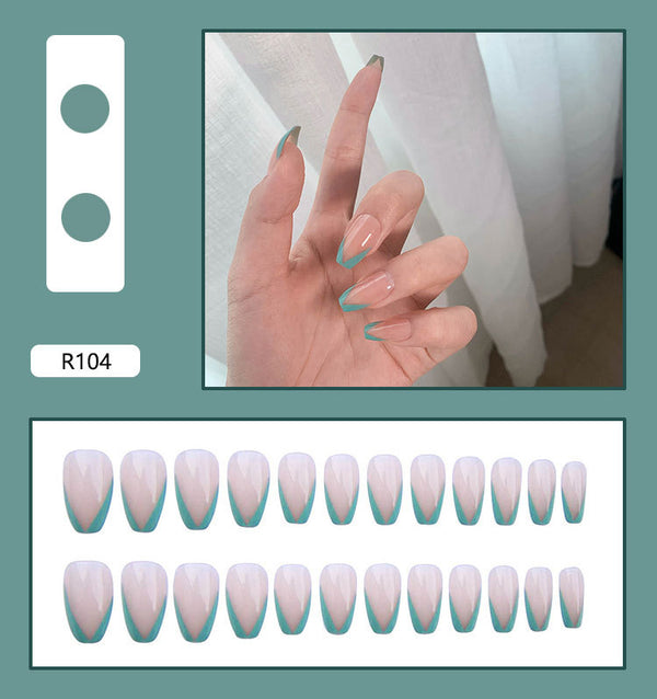 12 Sizes-24 Pcs Press On Nails R081