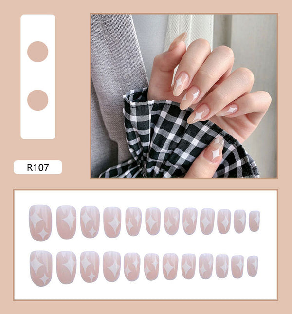 12 Sizes-24 Pcs Press On Nails R107