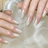 Almond Glossy Long Press on Nails