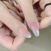 Almond Glossy Long Pink Press on Nails