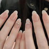 Almond Glossy Medium Oval Pink Press on Nails