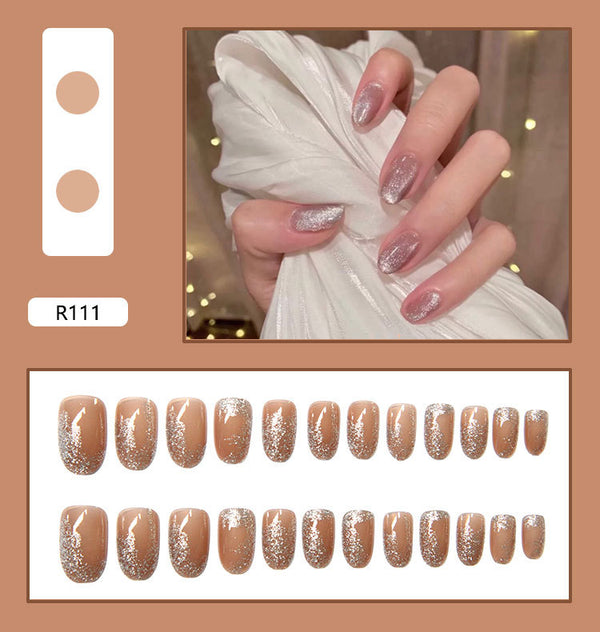 12 Sizes-24 Pcs Press On Nails R081